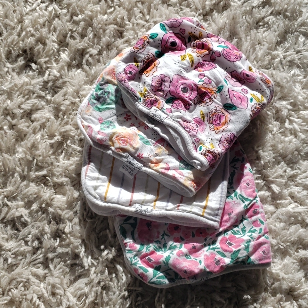 Copper Pearl burp cloths 4 pack